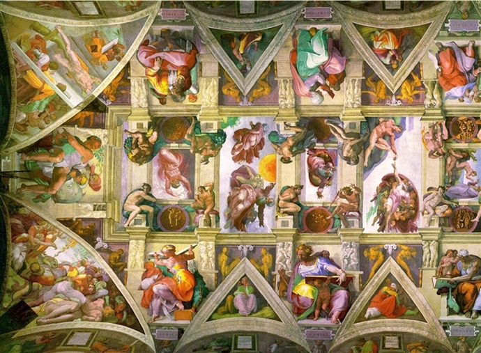 Michelangelo Paints The Sistine Chapel Annette Bartlett Golden
